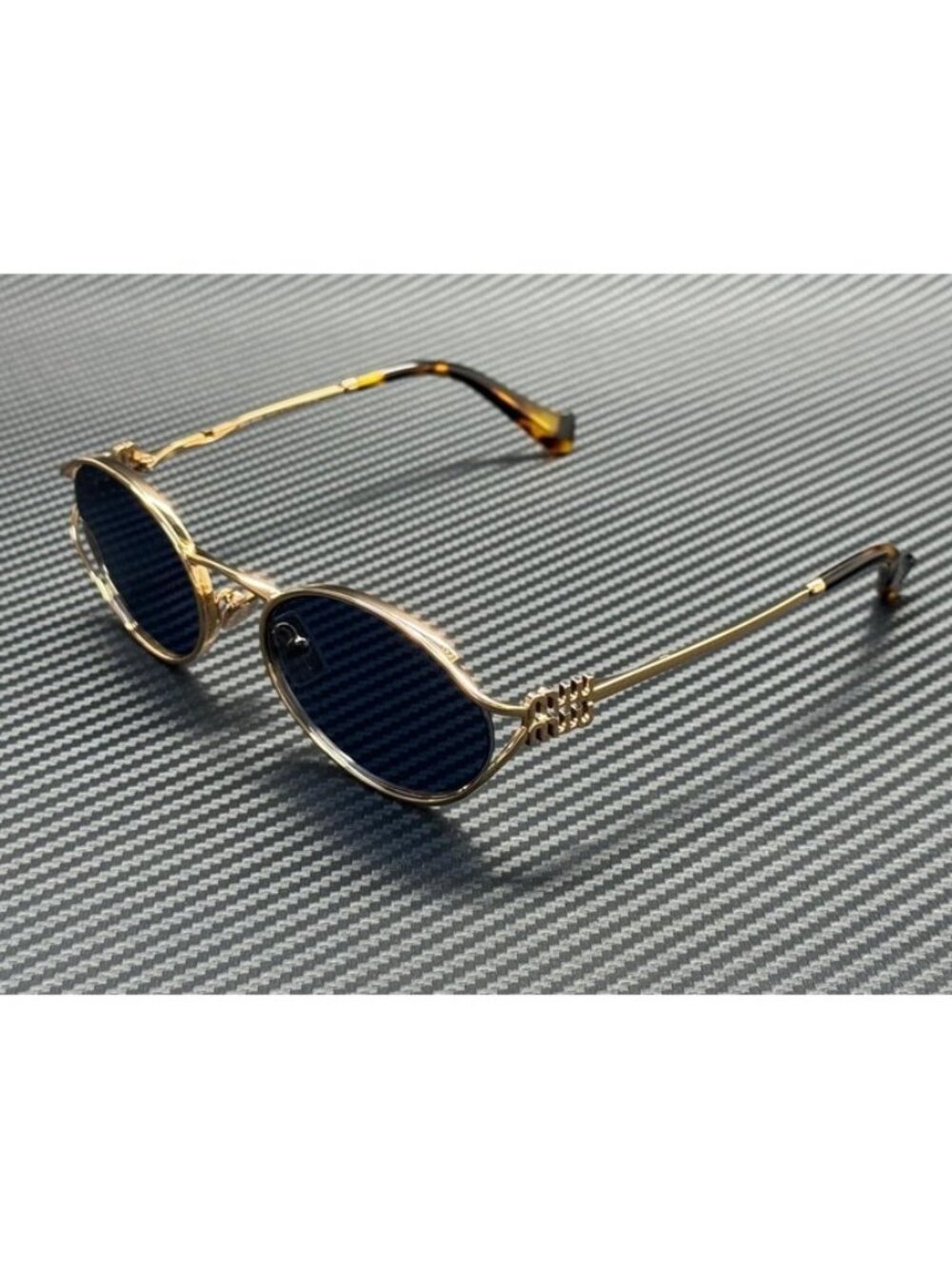 New Miu Miu Women Pink Gold Sunglasses 54-21-125